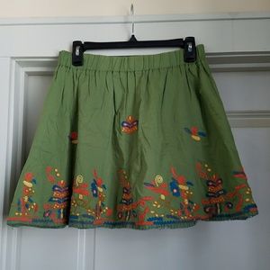 Fossil Embroidered Cotton Skirt, S